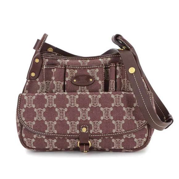 CELINE Brown Leather Shoulder Bag - Picture 1 of 10